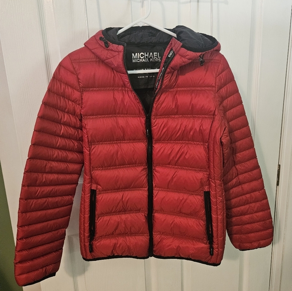 Michael Kors Jackets & Blazers - Michael Kors Red Quilted Puffer Jacket